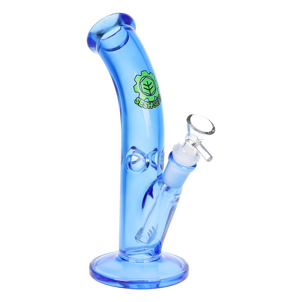 SeshGear Lean Back Bent Tube Bong | Blue
