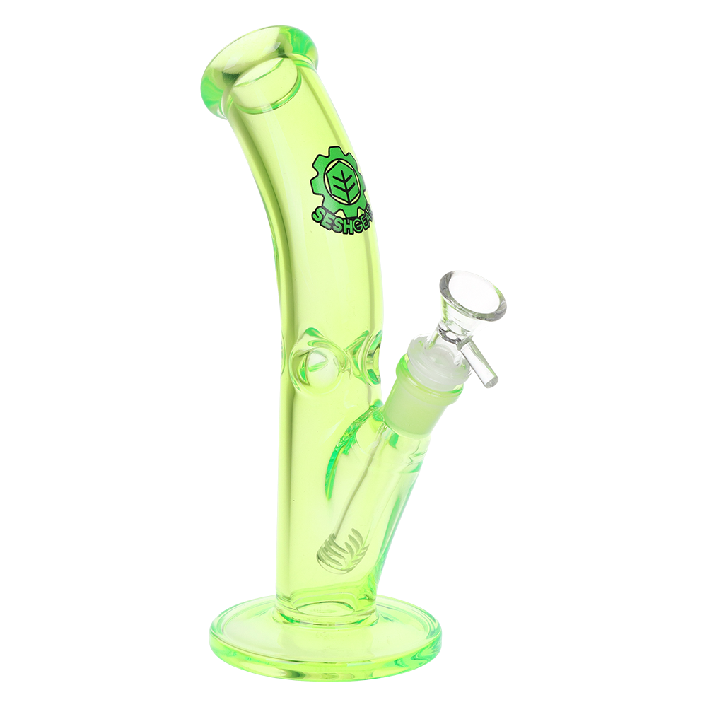 SeshGear Lean Back Bent Tube Bong | Green