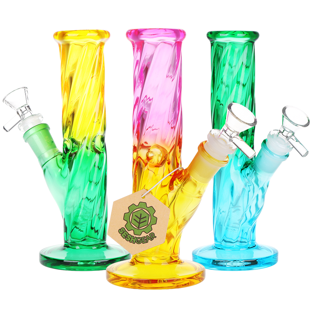 SeshGear Ombre Twist Straight Tube Bong | Group