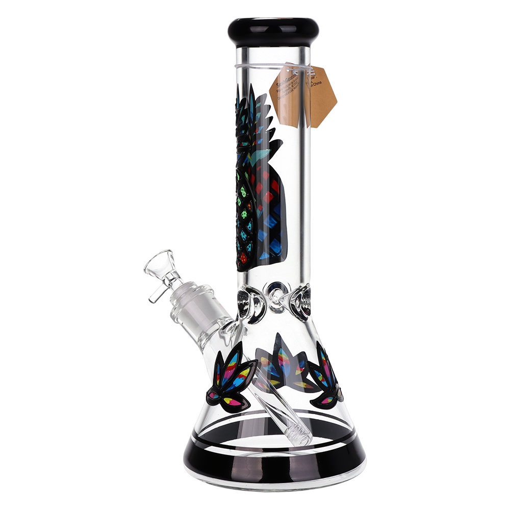 SeshGear Psychedelic Pineapple Beaker Bong | Back View