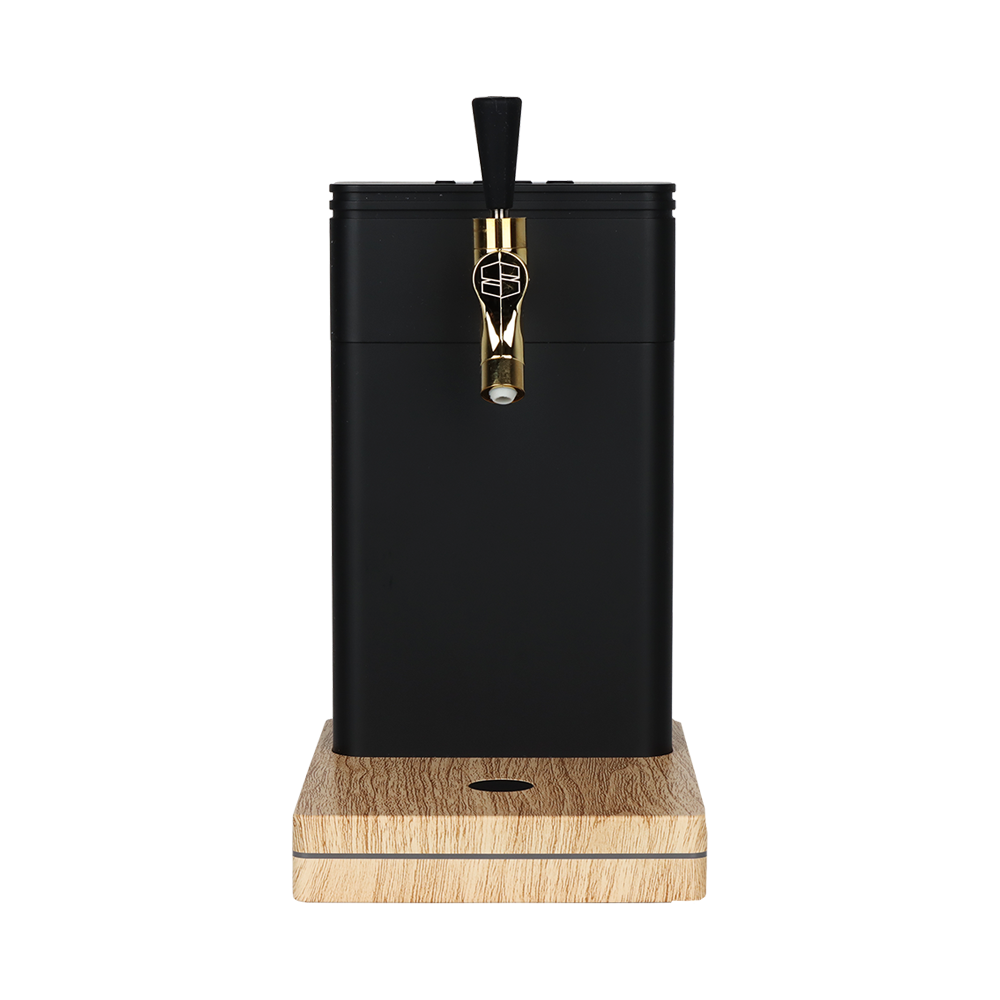 Stache Products Terp Tap | Glass of Vapor | Wood Base Gold Tap