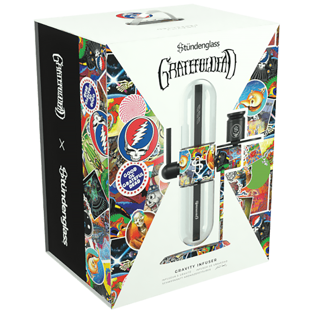 Stündenglass Gravity Infuser | Grateful Dead Legacy Patchwork | Packaging