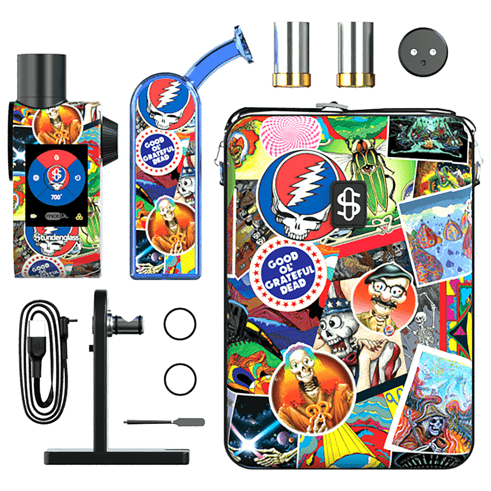 Stündenglass Modül Dok Deluxe Travel Kit | Grateful Dead Legacy Patchwork | All Contents