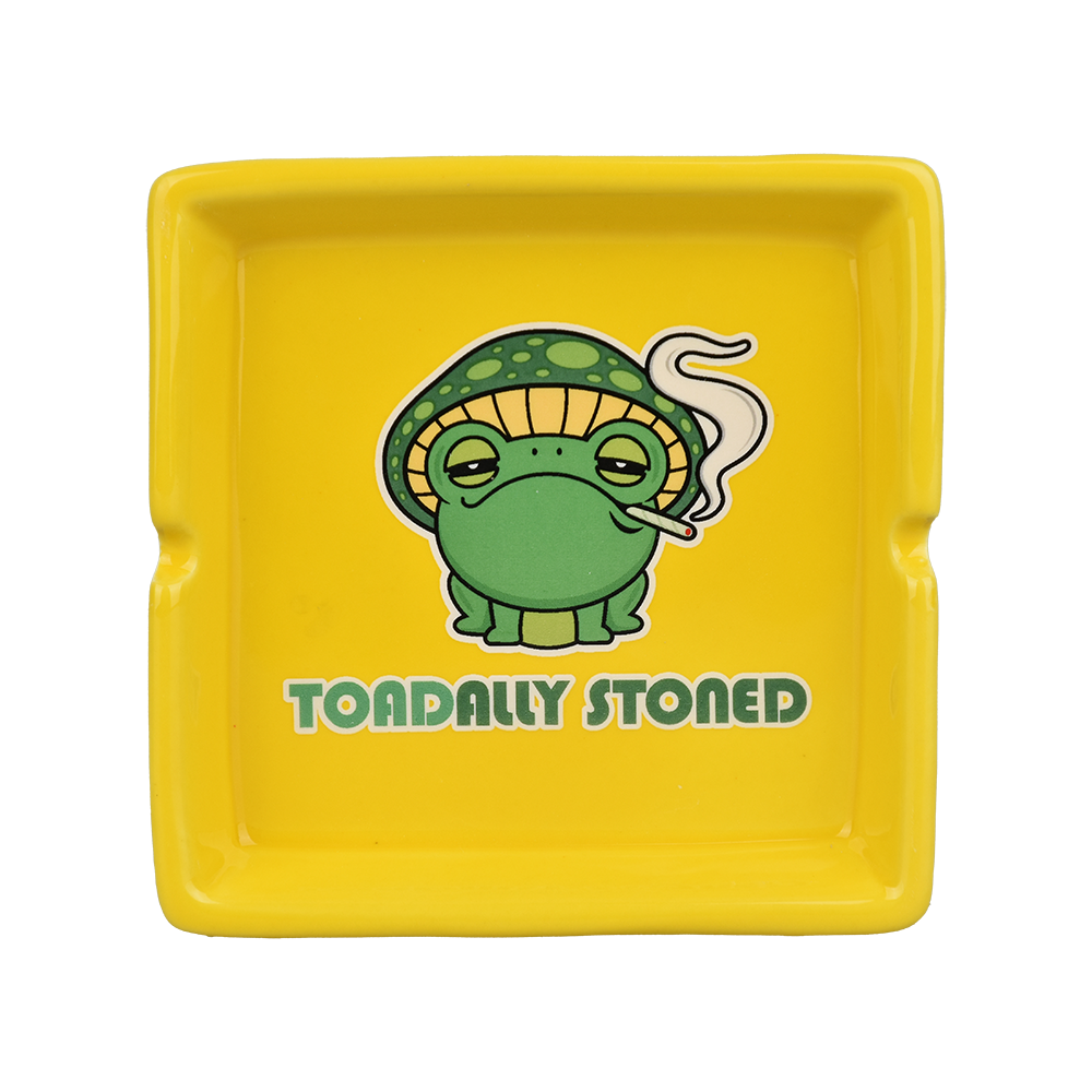 Toadally Stoned Ceramic Ashtray | Top View