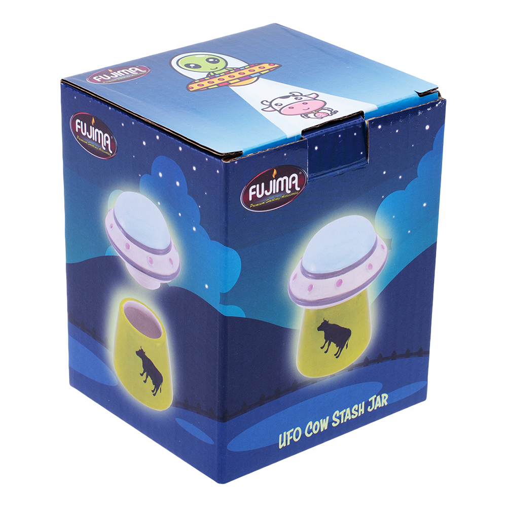 UFO Cow Ceramic Stash Jar | Packaging