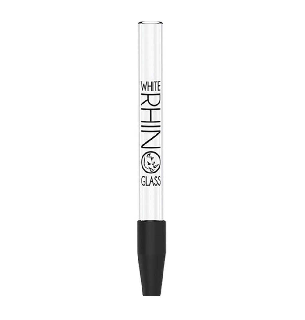 White Rhino Dab Straw & Silicone Cap | Glass