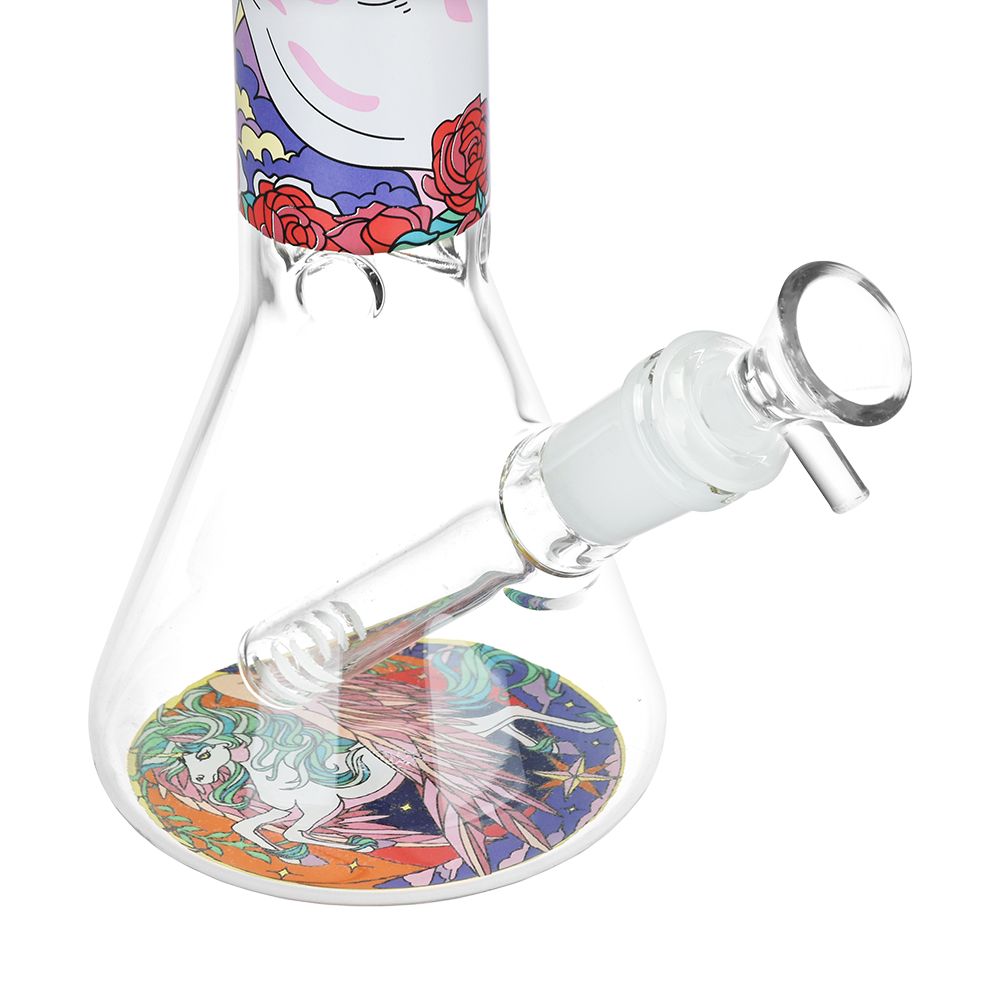 Winged Unicorn Beaker Bong | Base View