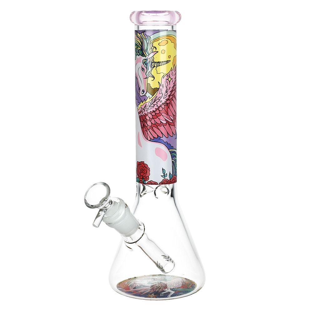 Winged Unicorn Beaker Bong | Pink