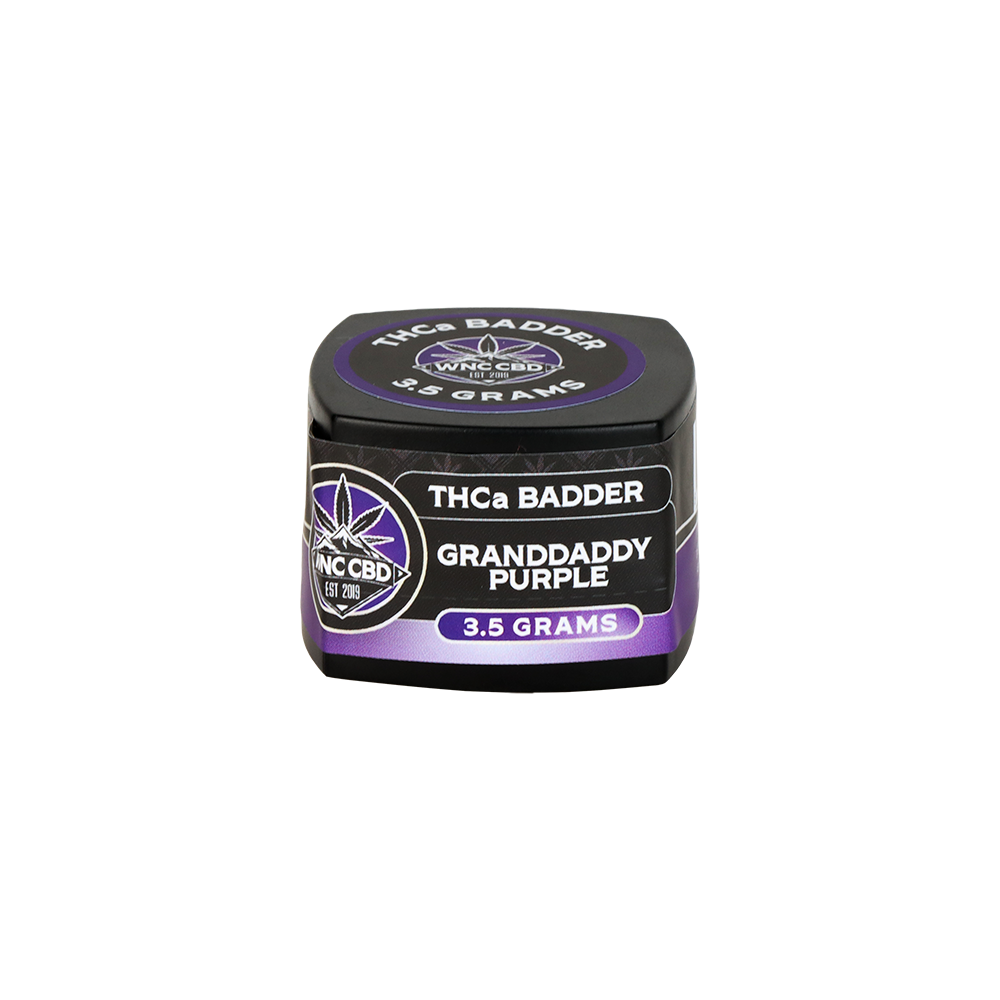 WNC CBD THCA Badder | Granddaddy Purple | 3.5 Gram Jar