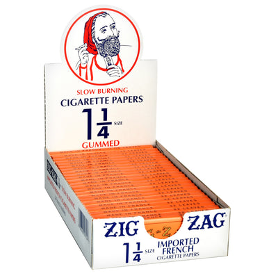Zig Zag Orange Rolling Papers | 1 1/4 Inch | 24pk Display