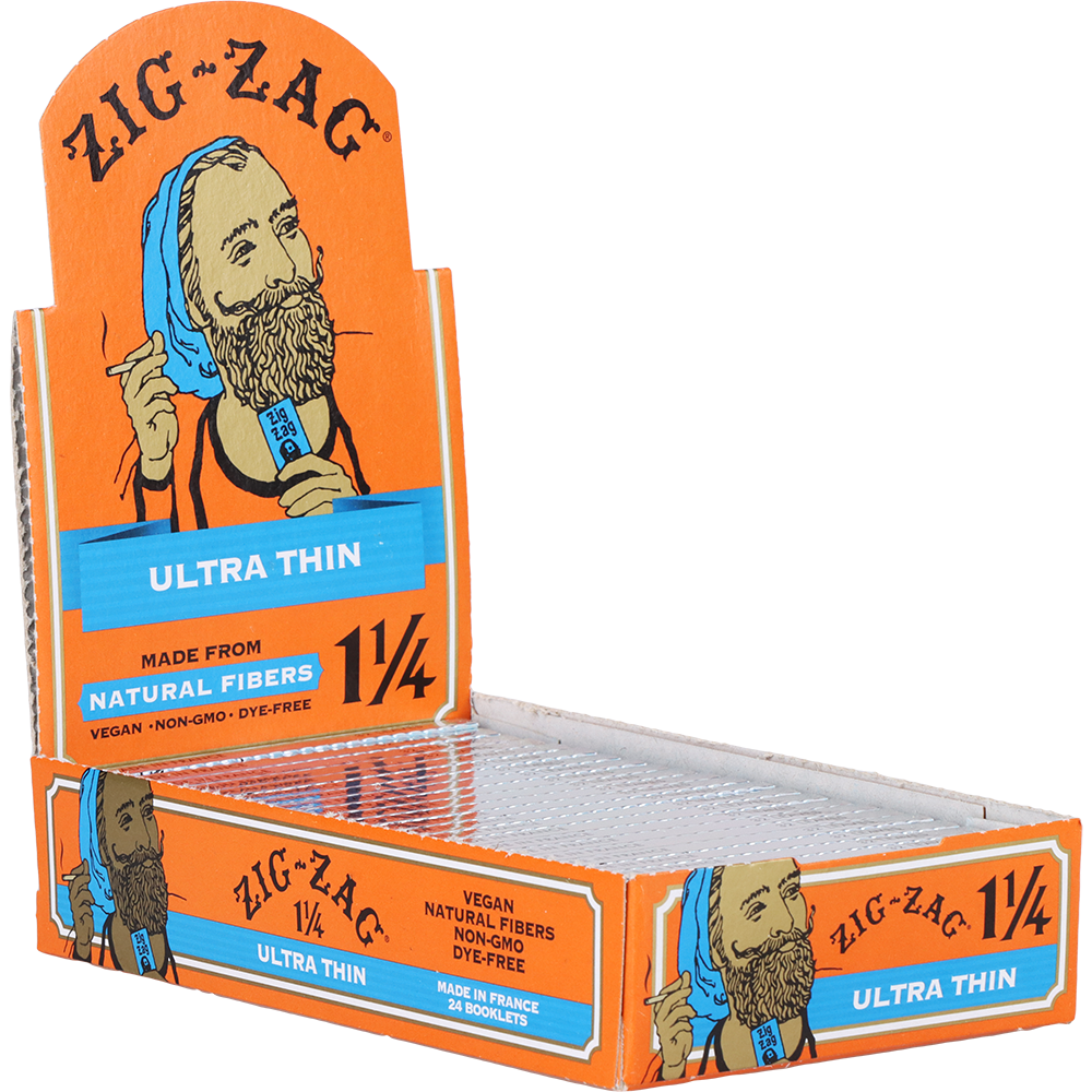 Zig Zag Ultra Thin Rolling Papers | 1 1/4 Size | Display