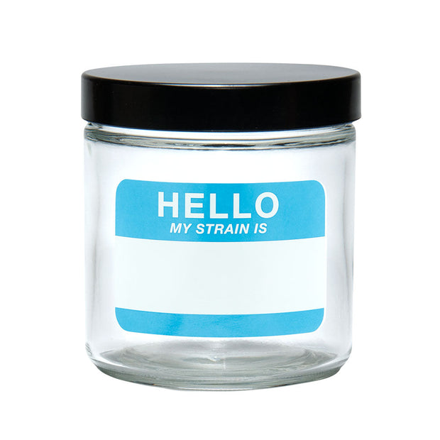 Pulsar 420 Jars | Extra Large Write & Erase Clear Screw Top Jar | Hello