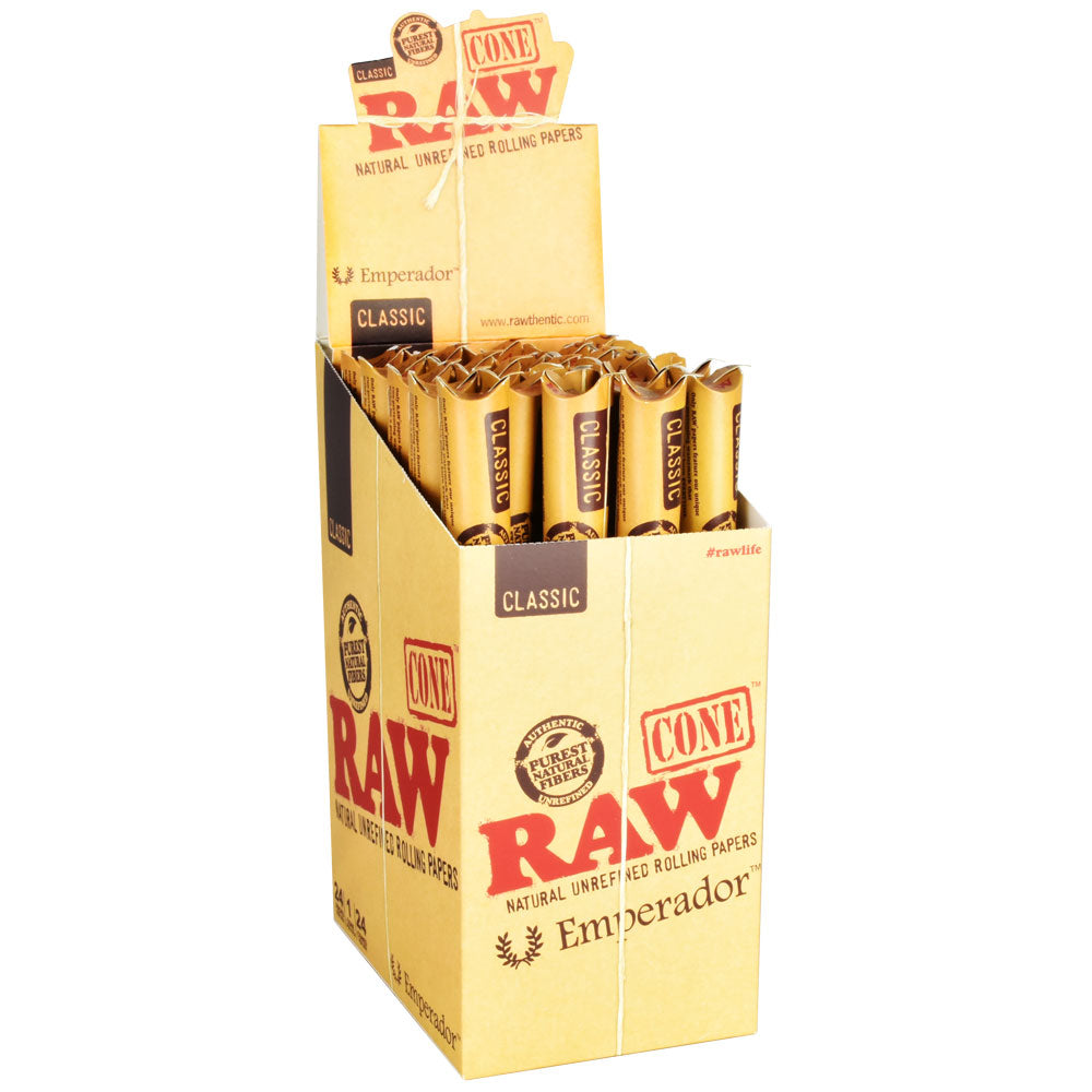 RAW Classic Emperador Pre-Rolled Cones | Full Display