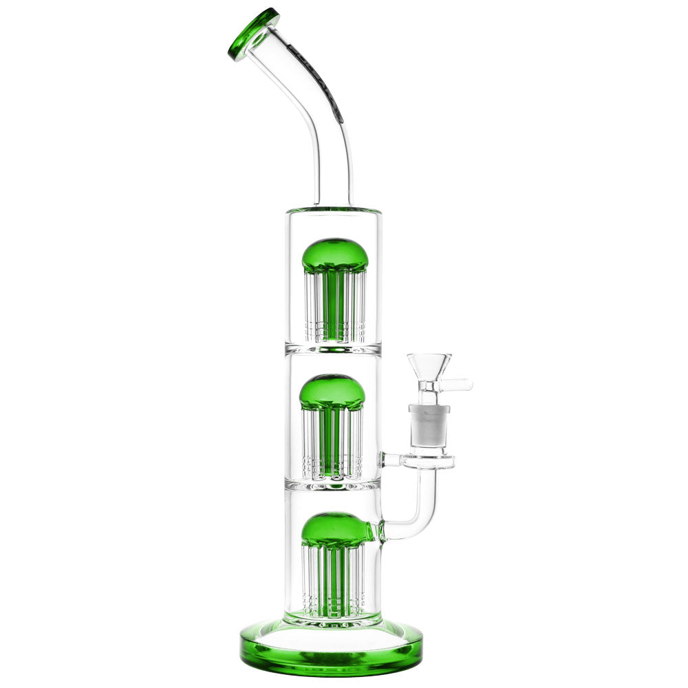 Pulsar Triple Jellyfish Perc Bong | Green