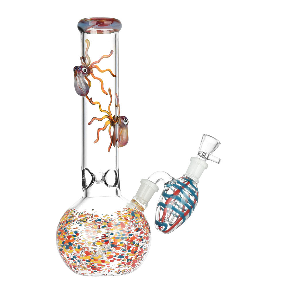 Octopus Frit Bubble Base Bong & Ash Catcher | Back View