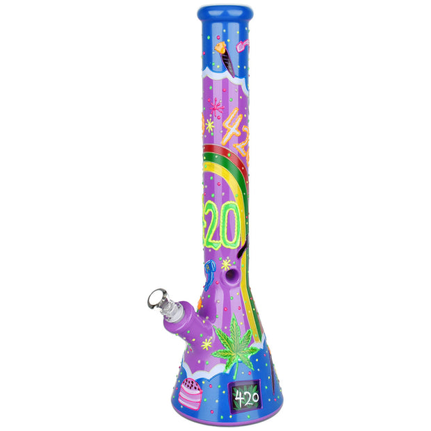 420 Beach Vibes Beaker Bong | Extra Large Size | Front View