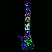 420 Beach Vibes Beaker Bong | Extra Large Size | Glow In The Dark