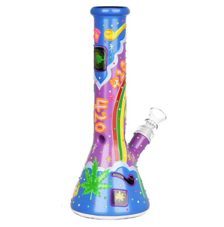 420 Beach Vibes Beaker Bong | Regular Size | Back View