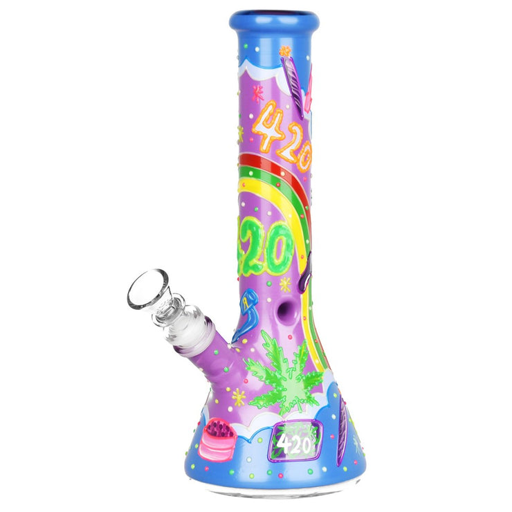 420 Beach Vibes Beaker Bong | Regular Size | Front View