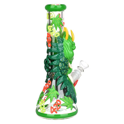 420 Dragon Glow Beaker Bong | Back View