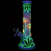 420 Leafy Shroom Glow Beaker Bong | Glow In The Dark