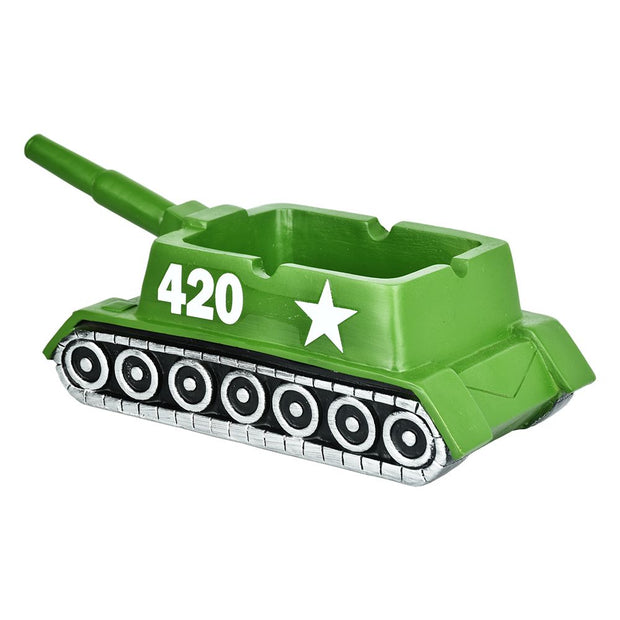 420 Tank Ceramic Ashtray | Back View