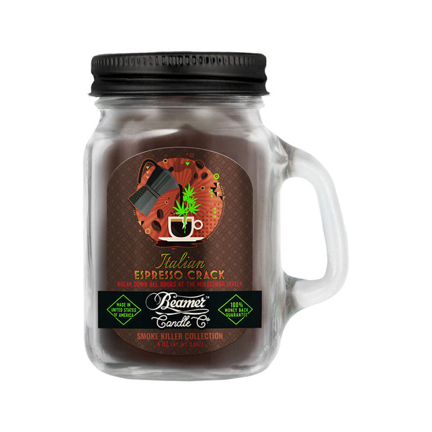 Beamer Candle Co. Mason Jar Candle | Italian Espresso Crack | Small