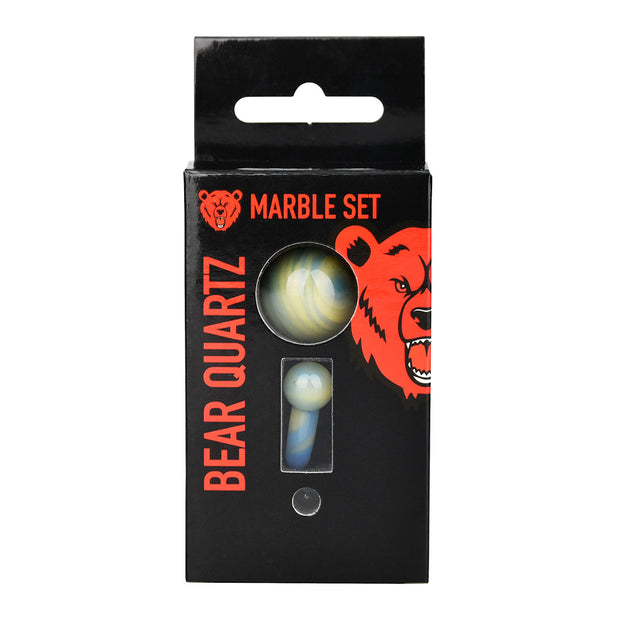 Bear Quartz Marble Set | Hanging Pillar | Packaging