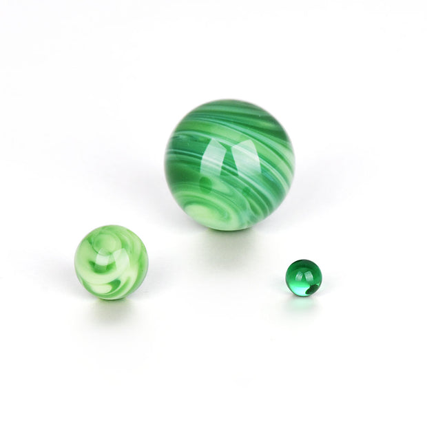 Bear Quartz Marble Set | Green Swirl