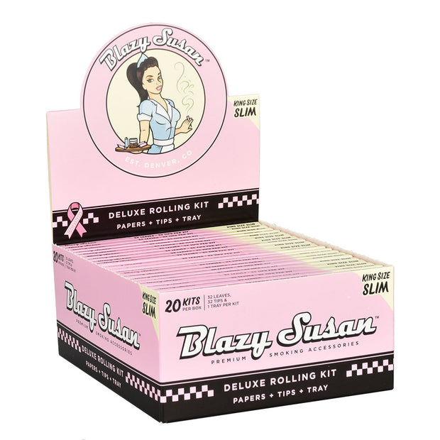 Blazy Susan Deluxe Rolling Kit | Pink | King Size Slim Box