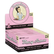 Blazy Susan Rolling Papers | Pink | King Size Slim Box