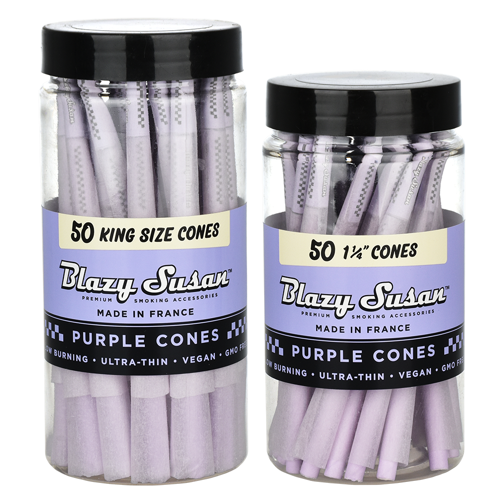Blazy Susan Pre-Rolled Cones | Purple 50pc Jar | Group