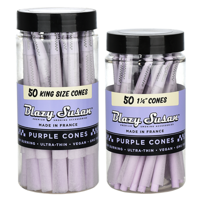 Blazy Susan Pre-Rolled Cones | Purple 50pc Jar | Group
