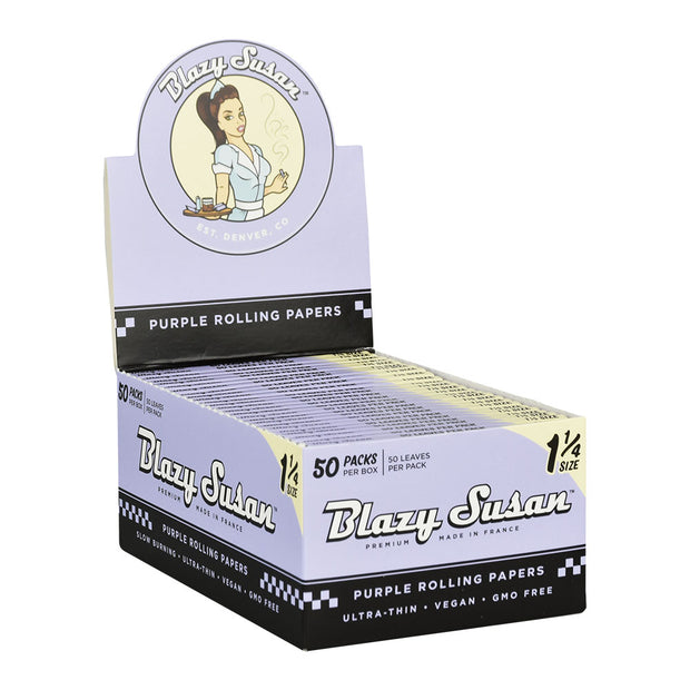 Blazy Susan Rolling Papers | Purple | 1 1/4" Box