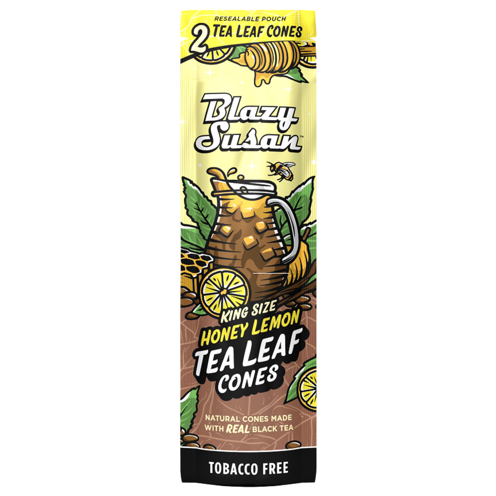Blazy Susan Tea Leaf Pre-Rolled Cones | Honey Lemon Tea | Individual Pouch