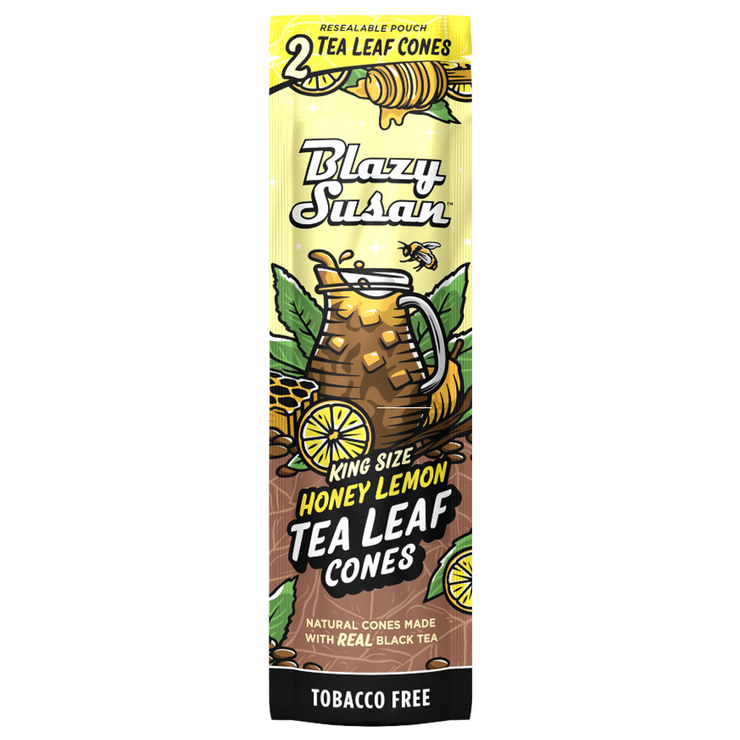 Blazy Susan Tea Leaf Pre-Rolled Cones | Honey Lemon Tea | Individual Pouch