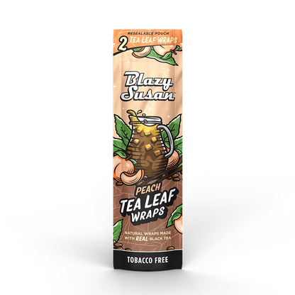 Blazy Susan Tea Leaf Wraps | Peach Tea | Individual Pouch