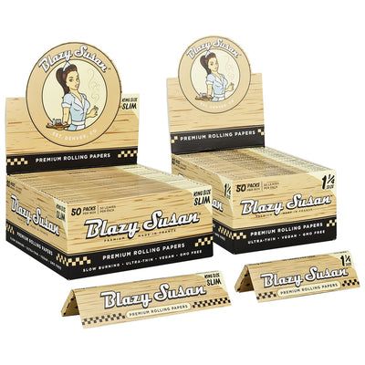 Blazy Susan Rolling Papers | Unbleached | 50pc Group