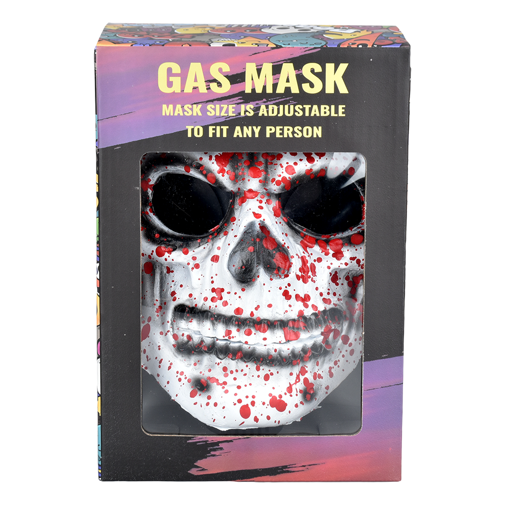 Bloody Skull Gas Mask & Acrylic Bong Set | Packaging
