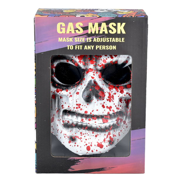 Bloody Skull Gas Mask & Acrylic Bong Set | Packaging