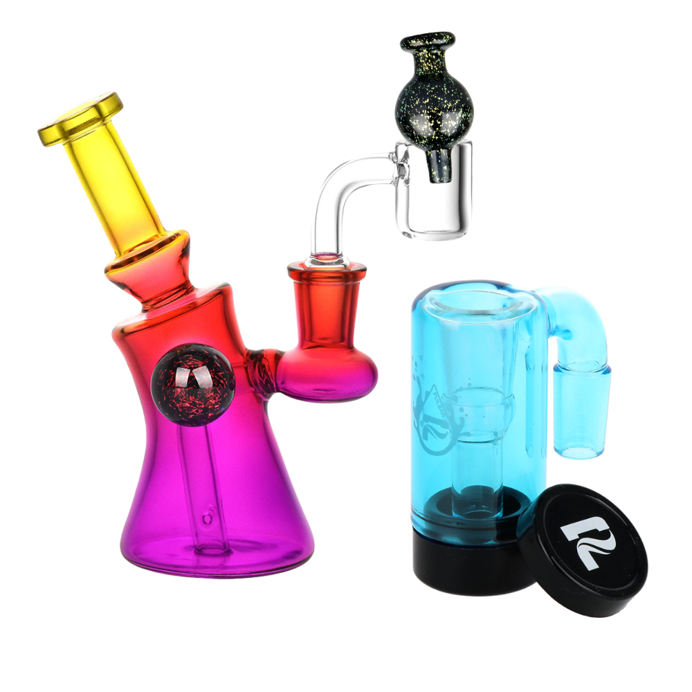 Candy Craze Dab Rig, Oil Reclaimer, & Carb Cap Bundle