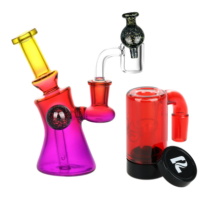 Candy Craze Dab Rig, Oil Reclaimer, & Carb Cap Bundle