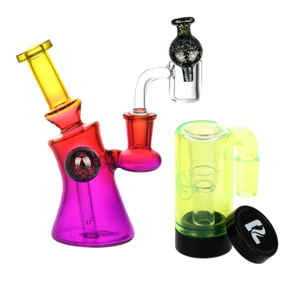 Candy Craze Dab Rig, Oil Reclaimer, & Carb Cap Bundle