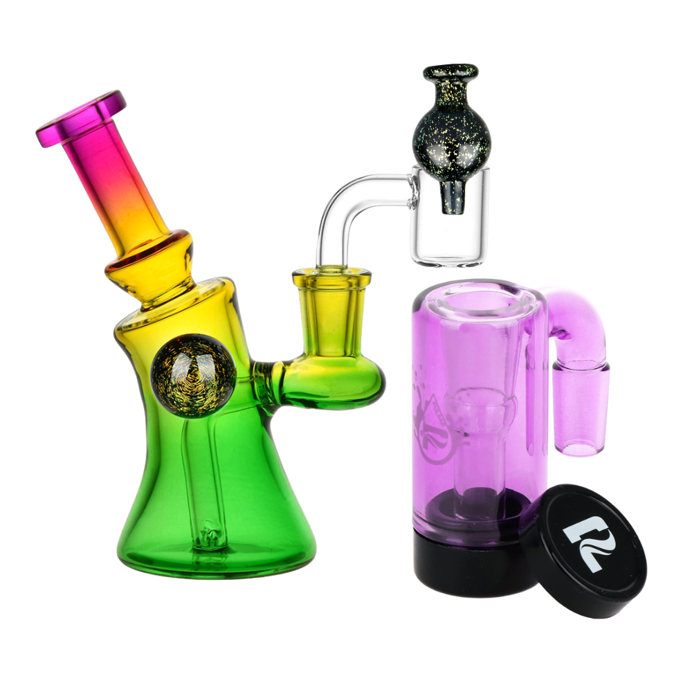 Candy Craze Dab Rig, Oil Reclaimer, & Carb Cap Bundle