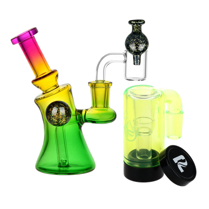 Candy Craze Dab Rig, Oil Reclaimer, & Carb Cap Bundle