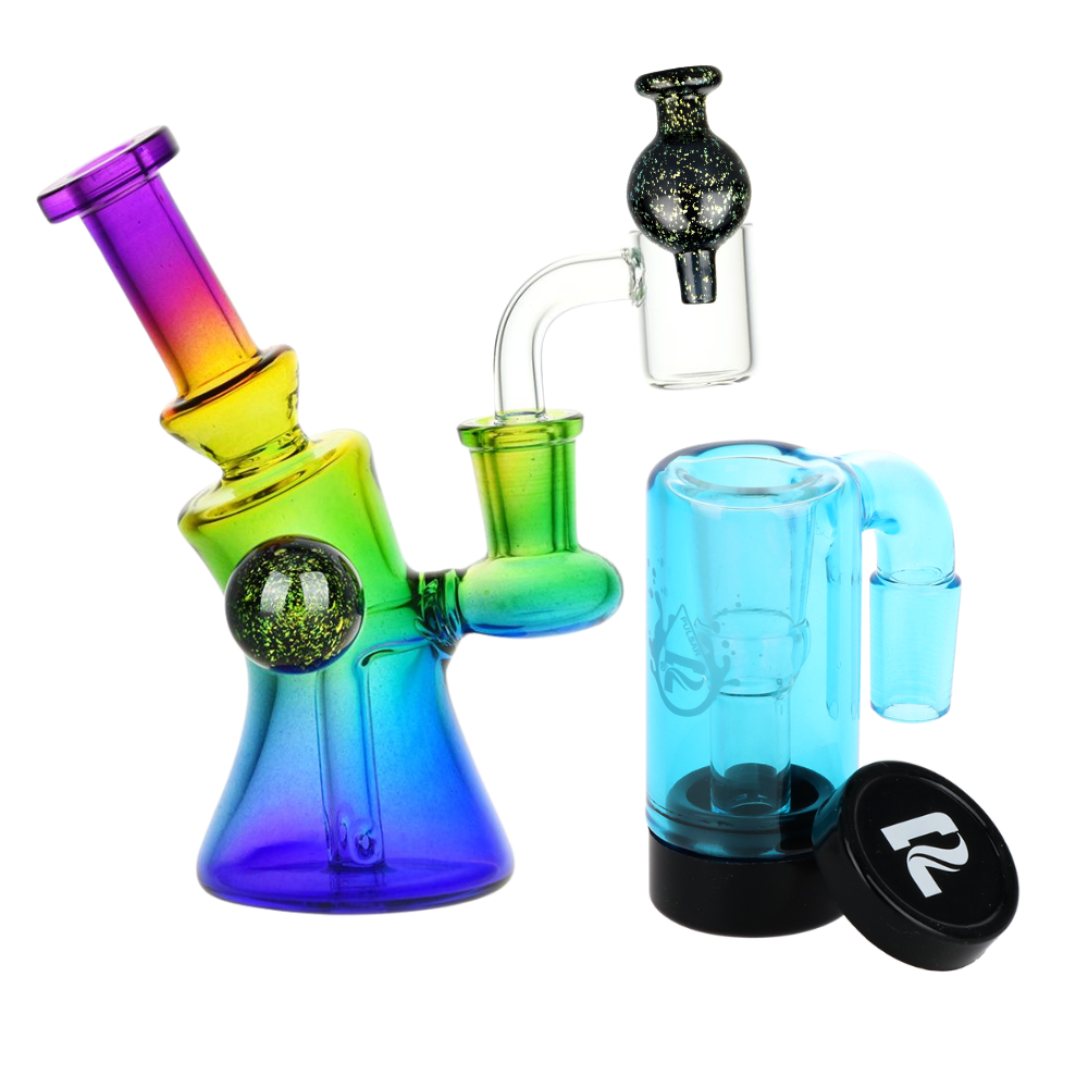 Candy Craze Dab Rig, Oil Reclaimer, & Carb Cap Bundle