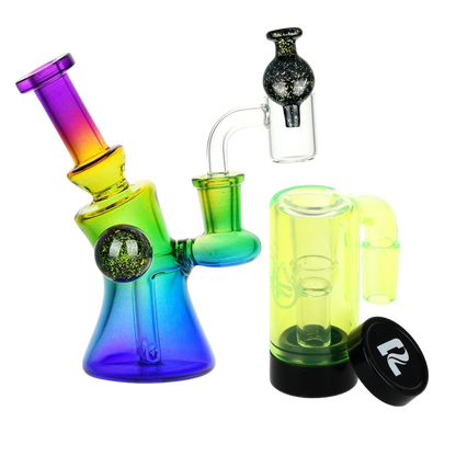 Candy Craze Dab Rig, Oil Reclaimer, & Carb Cap Bundle