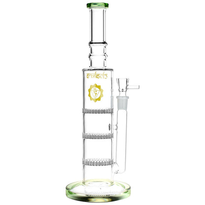 Chakra Triple Honeycomb Tower Bong | Alt Side View