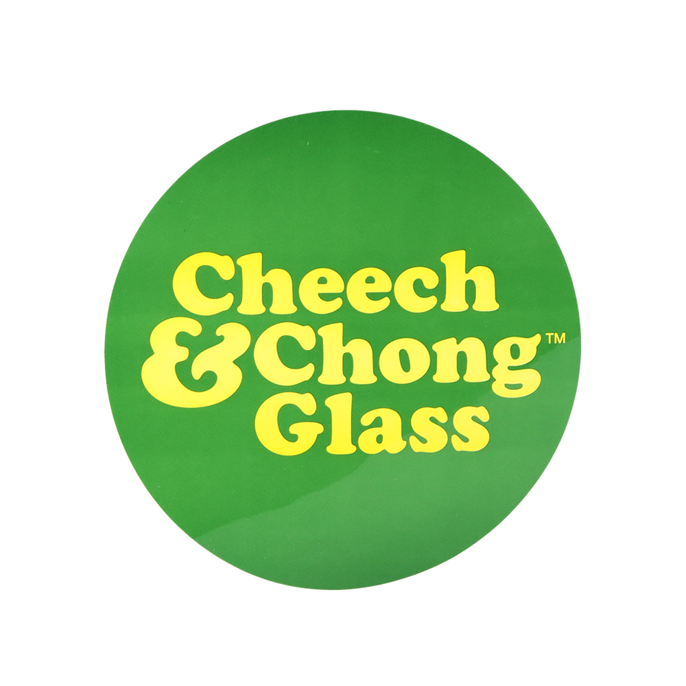 Cheech & Chong Glass Beaker Bong | Optical Illusion Glow Sticker View