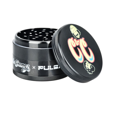Cheech & Chong's™ x Pulsar Black Metal Grinder | C&C Logo